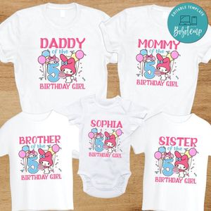 My melody Family Birthday Party PNG file template