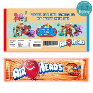 Dino Ranch Airhead Candy Wrapper Template Printable Instant Download