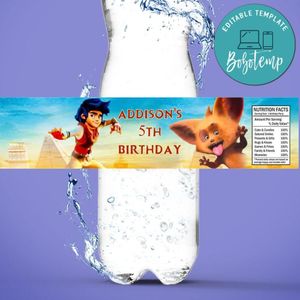 Zak & Wowo Birthday Water Bottle Label Template To Print At Home Instant Download