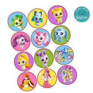 Catch Teenieping Cupcake Toppers Template Printable Instant Download