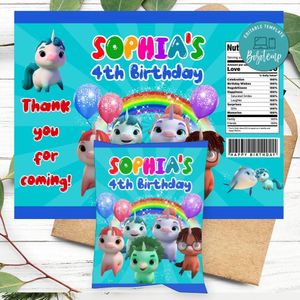 Not Quite Narwhal Birthday Party Chip Bag Digital File Printable Instant Download