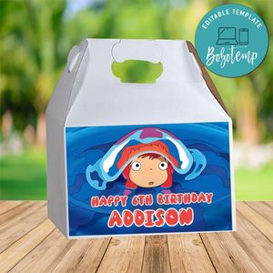 Ponyo Gable Box Digital File Printable Instant Download