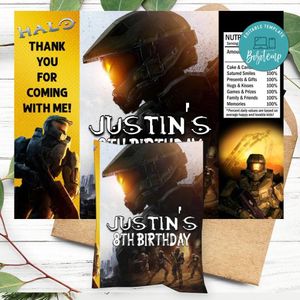 Halo Birthday Chip Bag Digital File Printable Instant Download