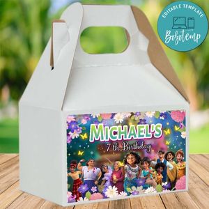 Encanto Gable box label Template Printable Instant Download