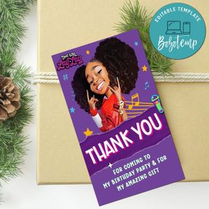That Girl lay lay Thank you tag Customizable Template to Print at Home Instant Download