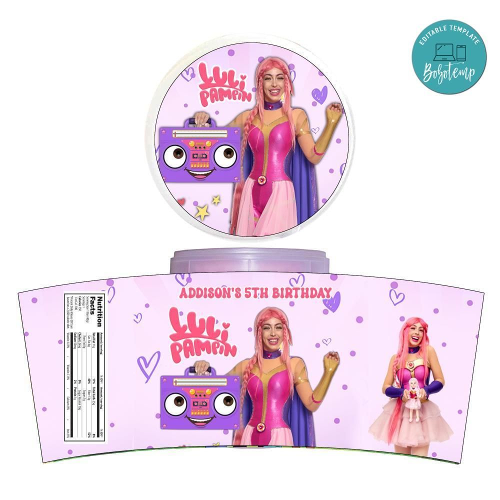 Luli Pampin Cotton Candy Label Template To Print At Home Instant Download