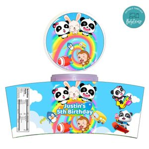 Babybus Cotton Candy Label Template To Print At Home Instant Download