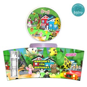 Adopt Me Cotton Candy Label Template To Print At Home Instant Download