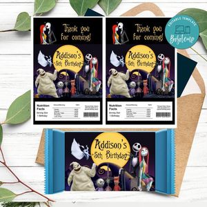 Nightmare Before Christmas Rice Krispies Treats Template Printable Instant Download