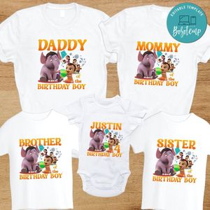 Mighty little bheem Family Birthday Vacation PNG file template