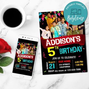 Family Reunion Mobile Invite Customizable Template Instant Download