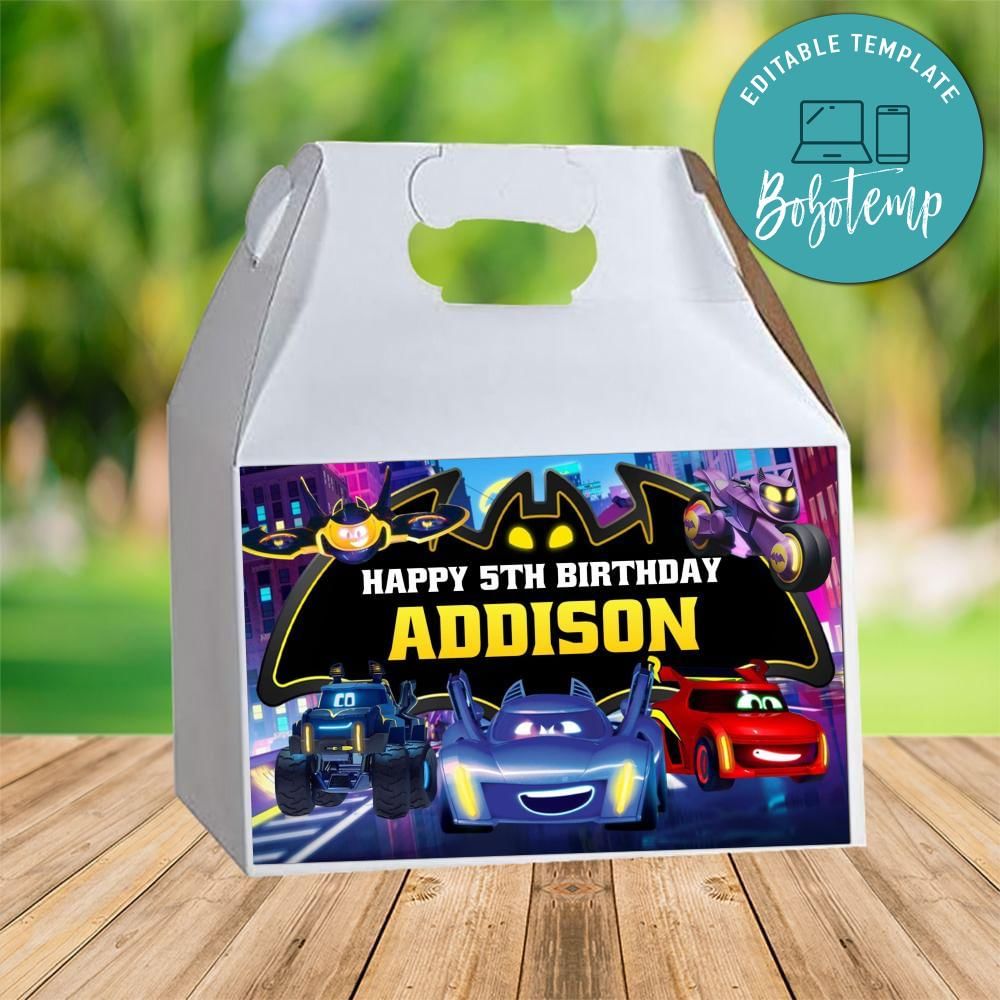 Batwheels Gable Box Digital File Printable DIY | Bobotemp