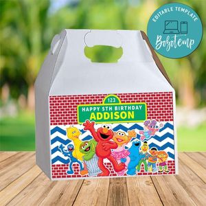 Sesame Street Gable Box Digital File Printable Instant Download