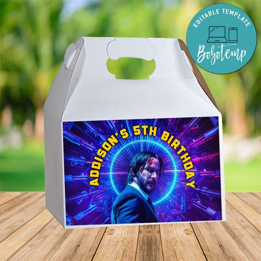 John Wick Gable Box Digital File Printable DIY Bobotemp John Wick Gable Box Digital File Printable DIY Bobotemp