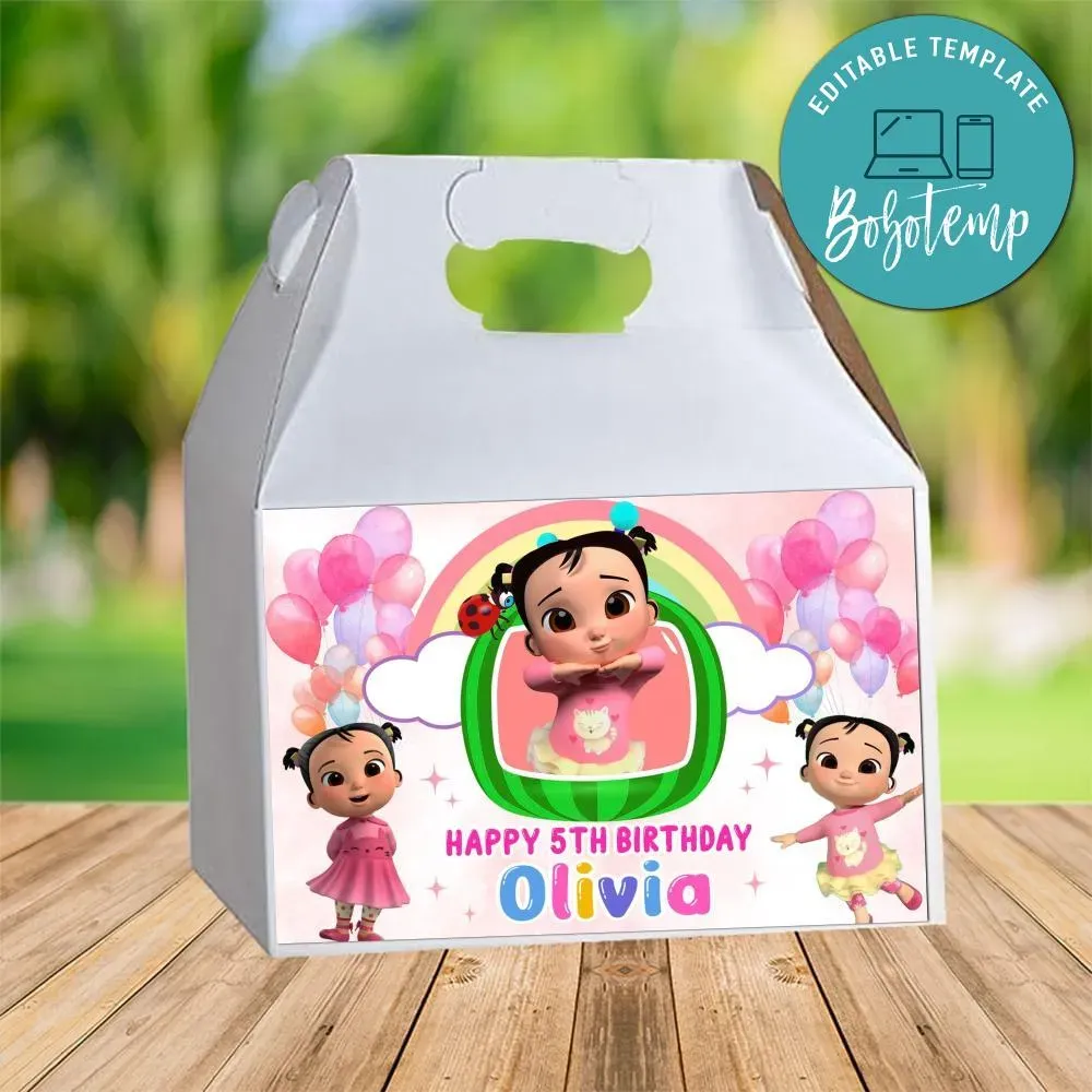 Cece Cocomelon Gable Box Digital File Printable DIY | Bobotemp Shop