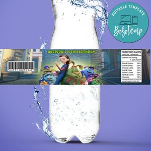Finnick 2022 Birthday Water Bottle Label Template To Print At Home Instant Download