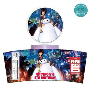 Big Hero 6 Cotton Candy Label Template To Print At Home Instant Download