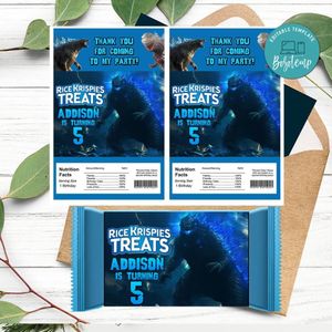 Godzilla Rice Krispies Treats Template Printable Instant Download