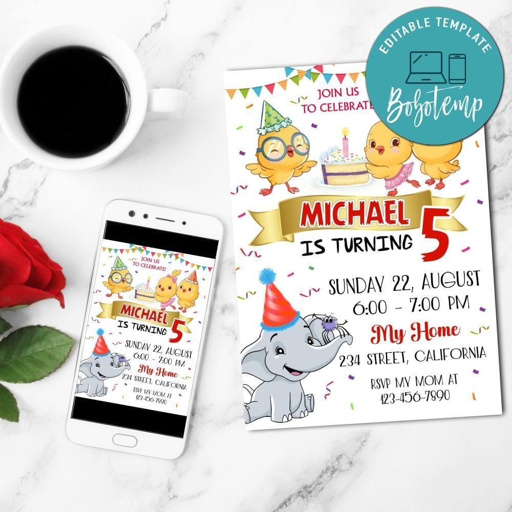 Canticos Party Mobile Invite Customizable Template Instant Download