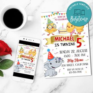 Canticos Party Mobile Invite Customizable Template Instant Download