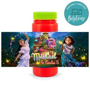 Encanto Bubbles Wrapper Template to Print at Home Instant Download