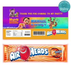 Mighty Little Bheem Airhead Candy Wrapper Template Printable Instant Download