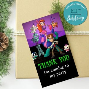 Legend Quest Thank you tag Customizable Template to Print at Home Instant Download