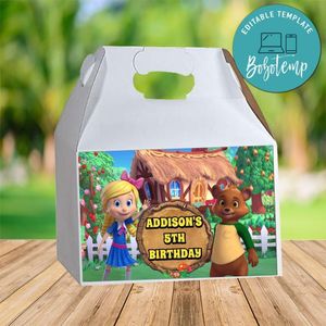Goldie And Bear Gable Box Digital File Printable Instant Download