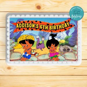Flintstones Sheet Cake Template Printable Instant Download