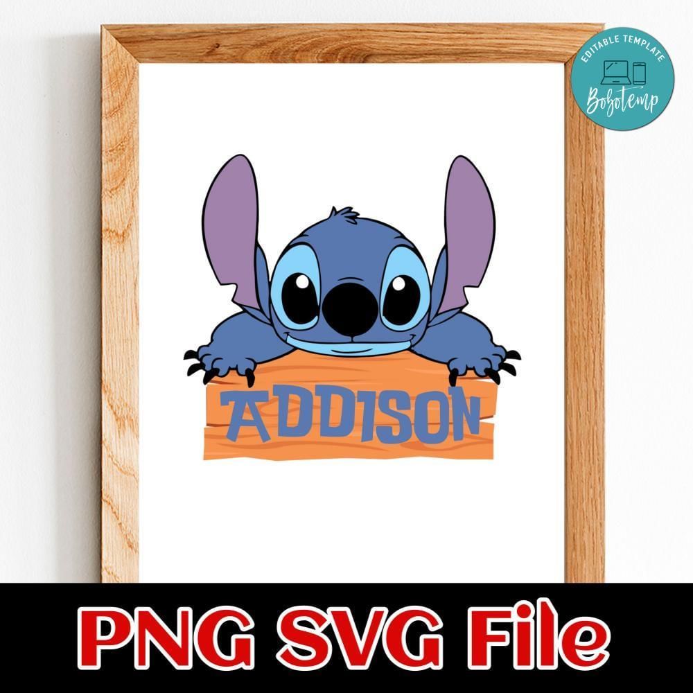 Stitch custom name Customer request PNG file template