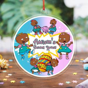 Phil And Lil Gender Reveal Acrylic Ornament Birthday Gift
