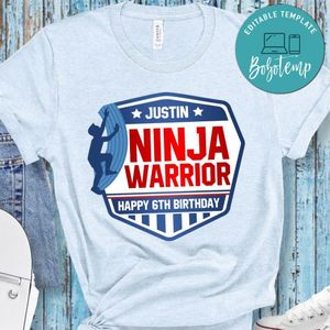 American Ninja Warrior Birthday Boy PNG file template