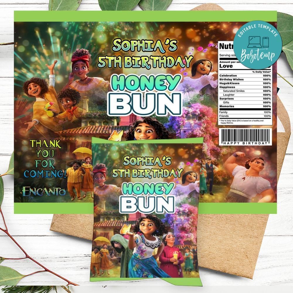 Encanto Honeybun Snack Bag Digital File Printable Instant Download