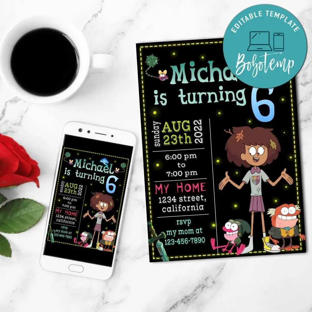 Amphibia Flyer Customizable Template DIY | Bobotemp