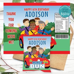 Wiggles Honeybun Snack Bag Digital File Printable Instant Download