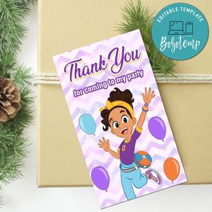 Meekah Blippi Thank You Tag Customizable Template To Print At Home Instant Download