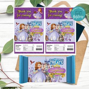 Princess Sofia Rice Krispies Treats Template Printable Instant Download