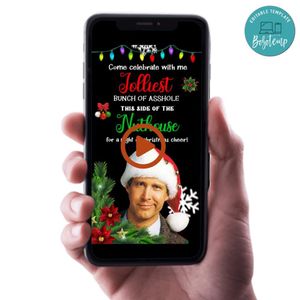 Jolliest Bunch Video Invitation Digital Template Customizable Instant Download