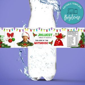 Jolliest Bunch Bottle Label Birthday Water Bottle Label Template to Print at Home Instant Download