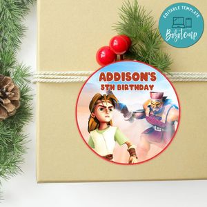 A Giant Adventure Circle Sticker Template Customizable To Print At Home Instant Download