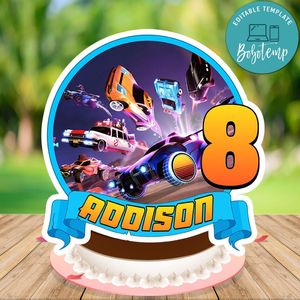 Rocket League Cake Topper Template Printable Instant Download