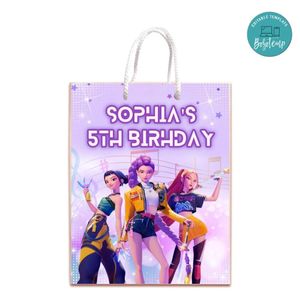 Kpop demon hunter Gift Bag Label Template Printable Instant Download