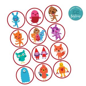 Sago Mini Cupcake Toppers Template Printable Instant Download