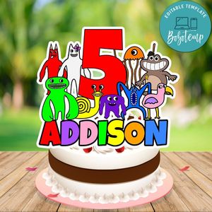 Garten of banban Cake Topper Template Printable Instant Download
