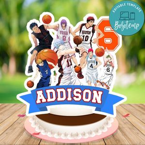 Kuroko's Basketball Cake Topper Template Printable Instant Download
