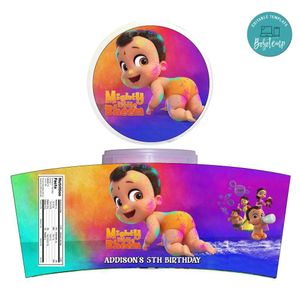 Mighty Little Bheem Cotton Candy Label Template To Print At Home Instant Download