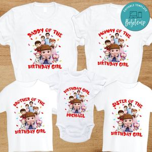 Kongsuni and friends Family Birthday PNG file template