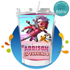 Rocketeer Capri Sun Birthday Labels Digital File Printable Instant Download
