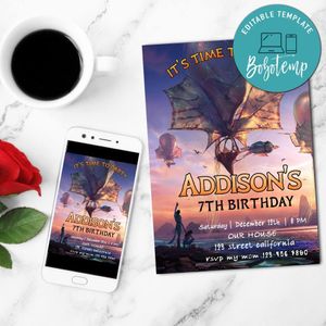Avatar 3 Party Invitation Customizable Template to Print at Home Instant Download