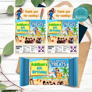 Teen beach Rice Krispies Treats Template Printable Instant Download